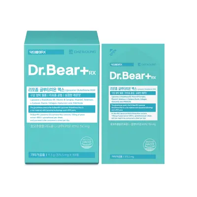 glutathion pour la peau Daewoong Pharmaceutical Dr.Bear EX Riposome Glutathione MAX 30pcs |  8806000000550 | Wholesale Products